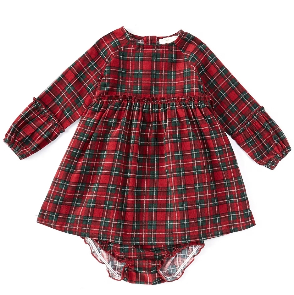 Chelsea & Violet Baby Girls Christmas Dress and Bloomer